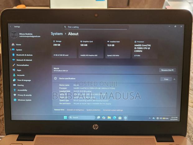 Laptop HP EliteBook 840 G4 12GB Intel Core i5 SSD 256GB - thumbnail 10