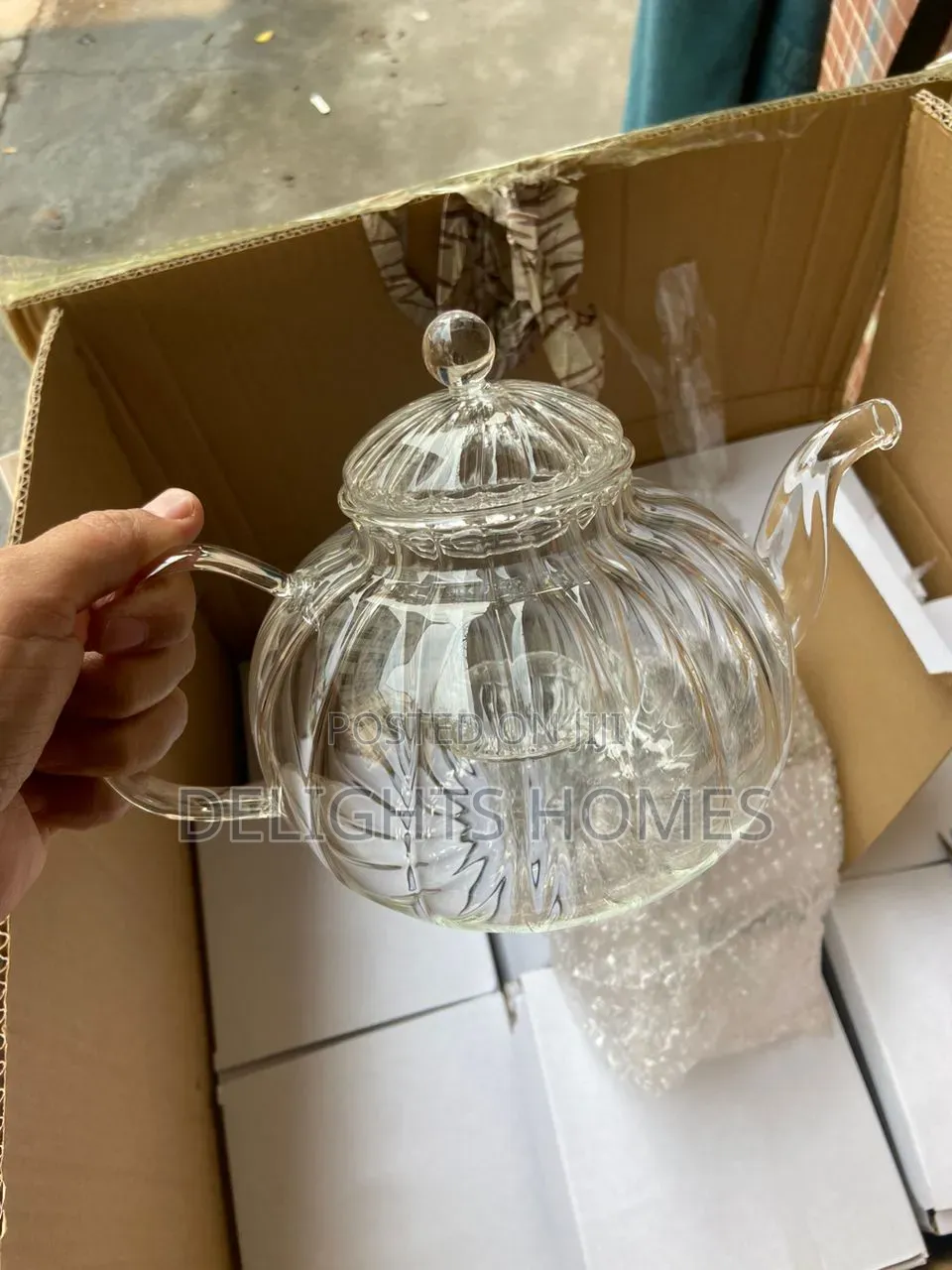 800ml Striped Teapot Borosilicate_za