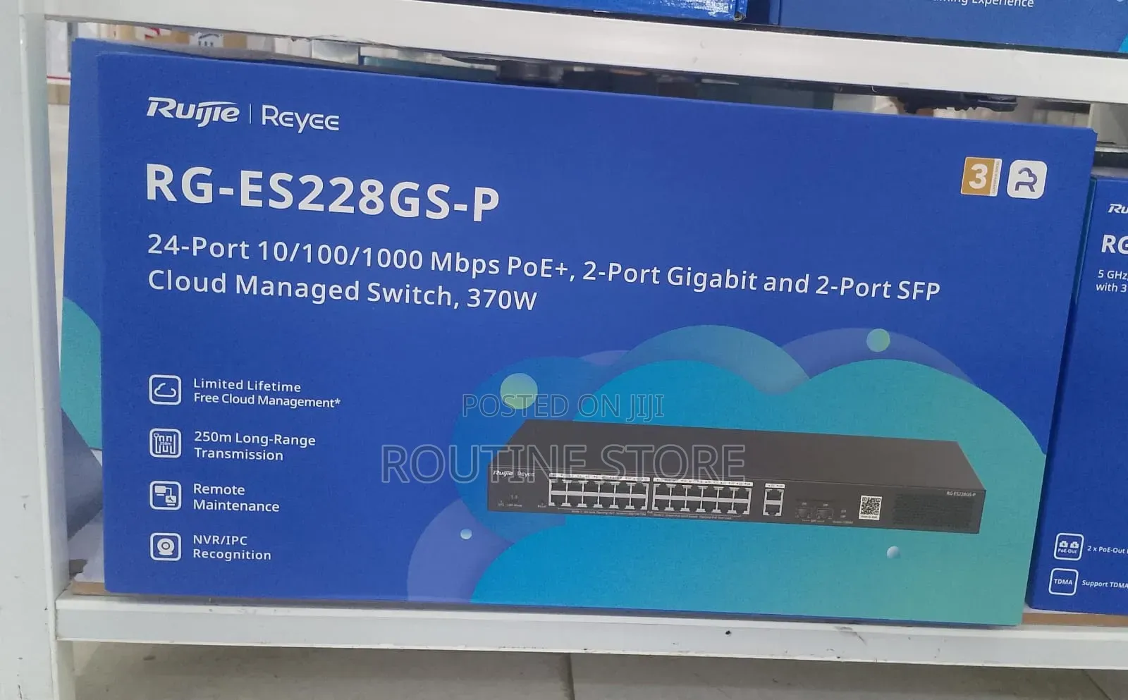 Ruijie 24port Gigabit Poe Clound Managed Switch 370w