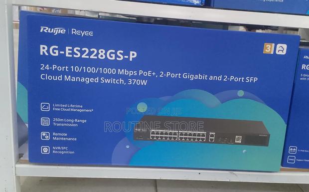 Ruijie 24port Gigabit Poe Clound Managed Switch 370w