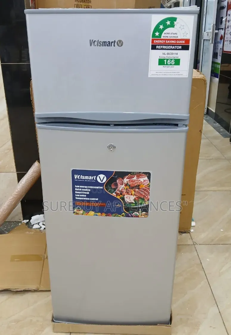 Volsmart Vl-Bcd118 Double Door Fridge – 118l Capacity
