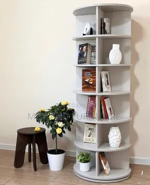 Rotation Bookshelf Display Cabinet Payment on Delivery