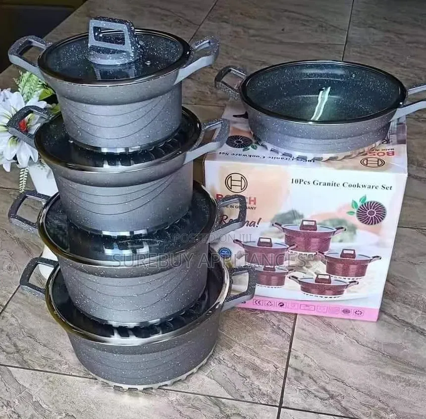 Bosch 10 Piece Non-stick Cookware Set With Glass Lids