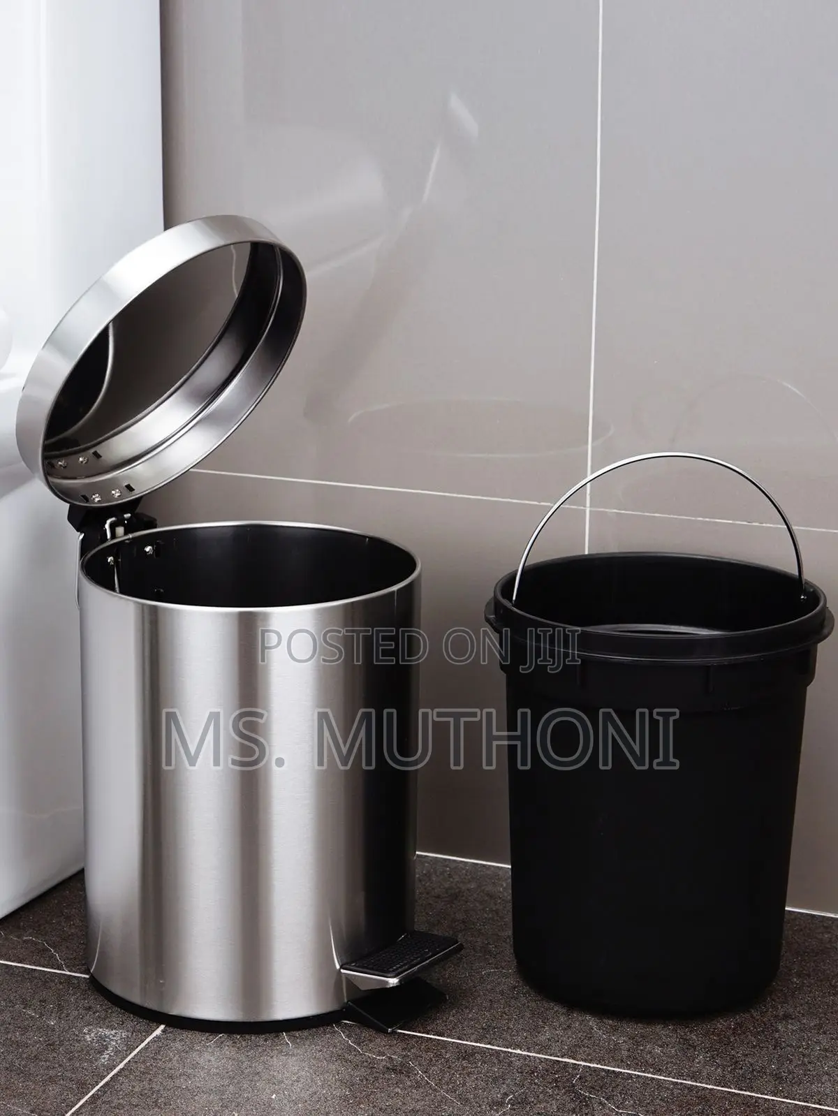 12 L Stainless Steel Foot Pedal Trash Can With Removable Bucket