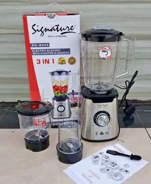 Signature 3-in-1 Blender With Grinder Chopper Commercial Blender