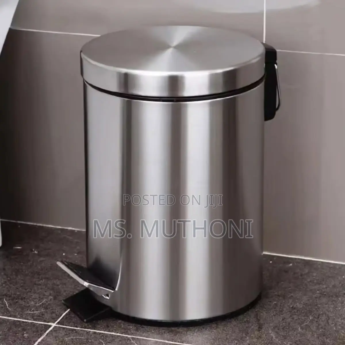 12 L Stainless Steel Foot Pedal Trash Can With Removable Bucket
