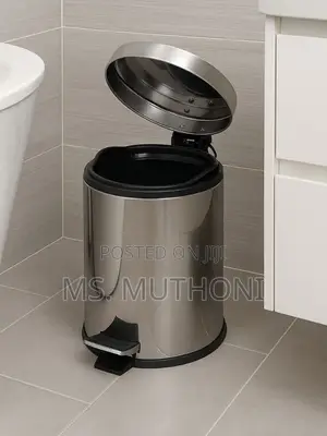 12 L Stainless Steel Foot Pedal Trash Can With Removable Bucket