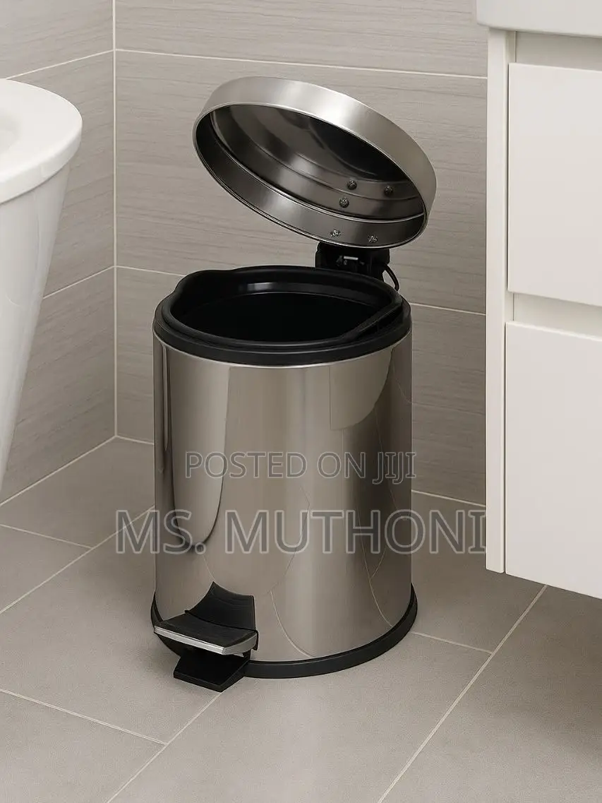 12 L Stainless Steel Foot Pedal Trash Can With Removable Bucket