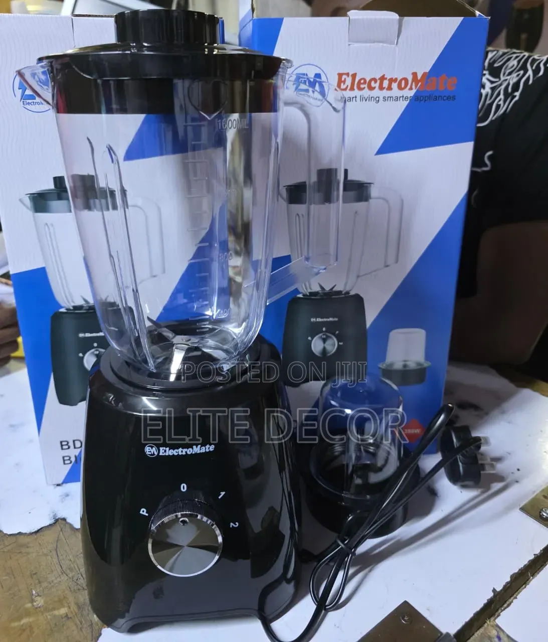 Electromate 2-in-1 Blender Grinder | 1.5l Capacity | Powerful Motor