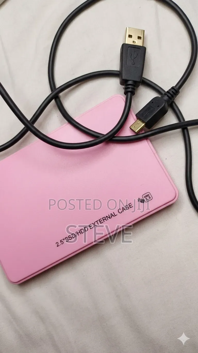 Pink External SSD 256gb Pocket Drive SSD/HDD
