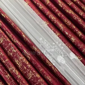 Heavy Blackout Marble Curtains 1.5m*2 + Sheer 3m