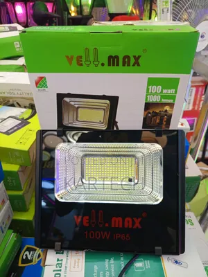 Vellmax 100w Solar Flood Light Ip65 Waterproof Outdoor Security Lamp