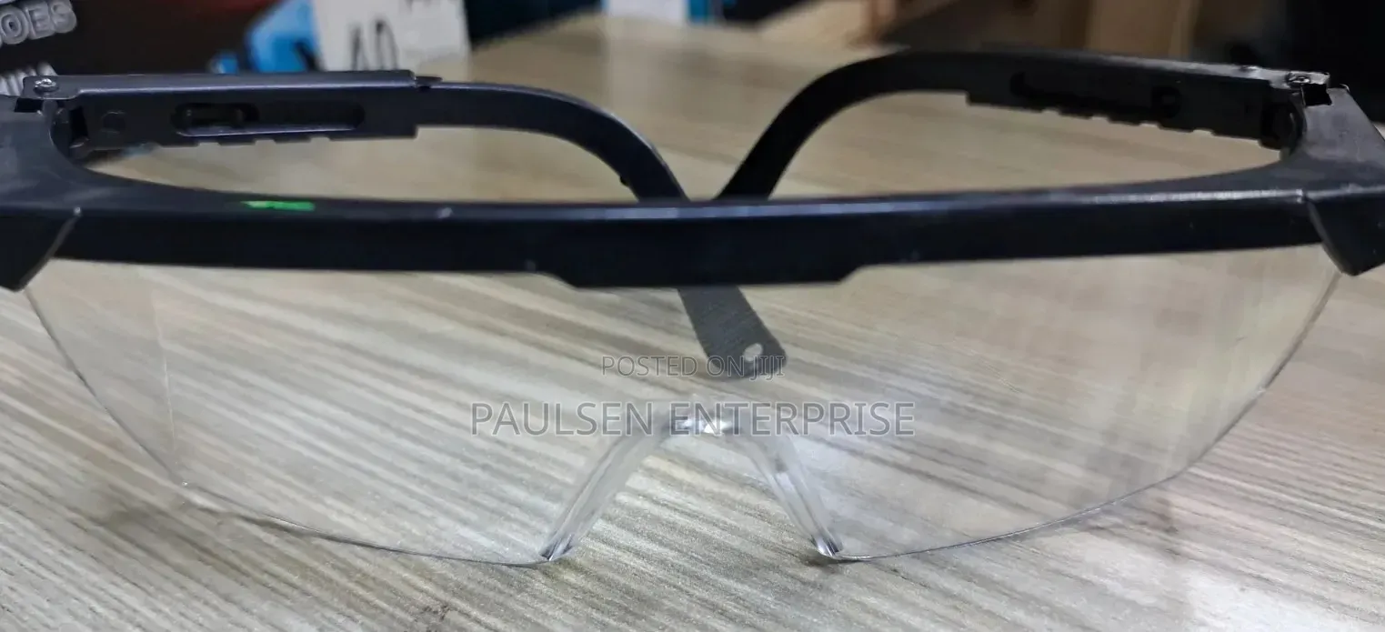 Clear Safety Glasses Black Frame