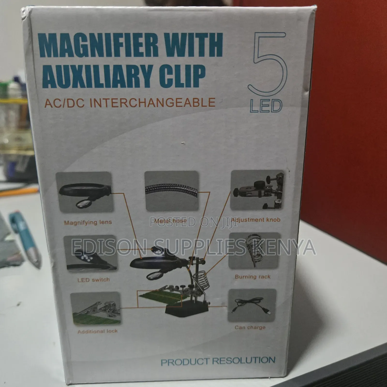 Helping Hand Magnifier Phone Repair Diy Led Light Magnifying Glass