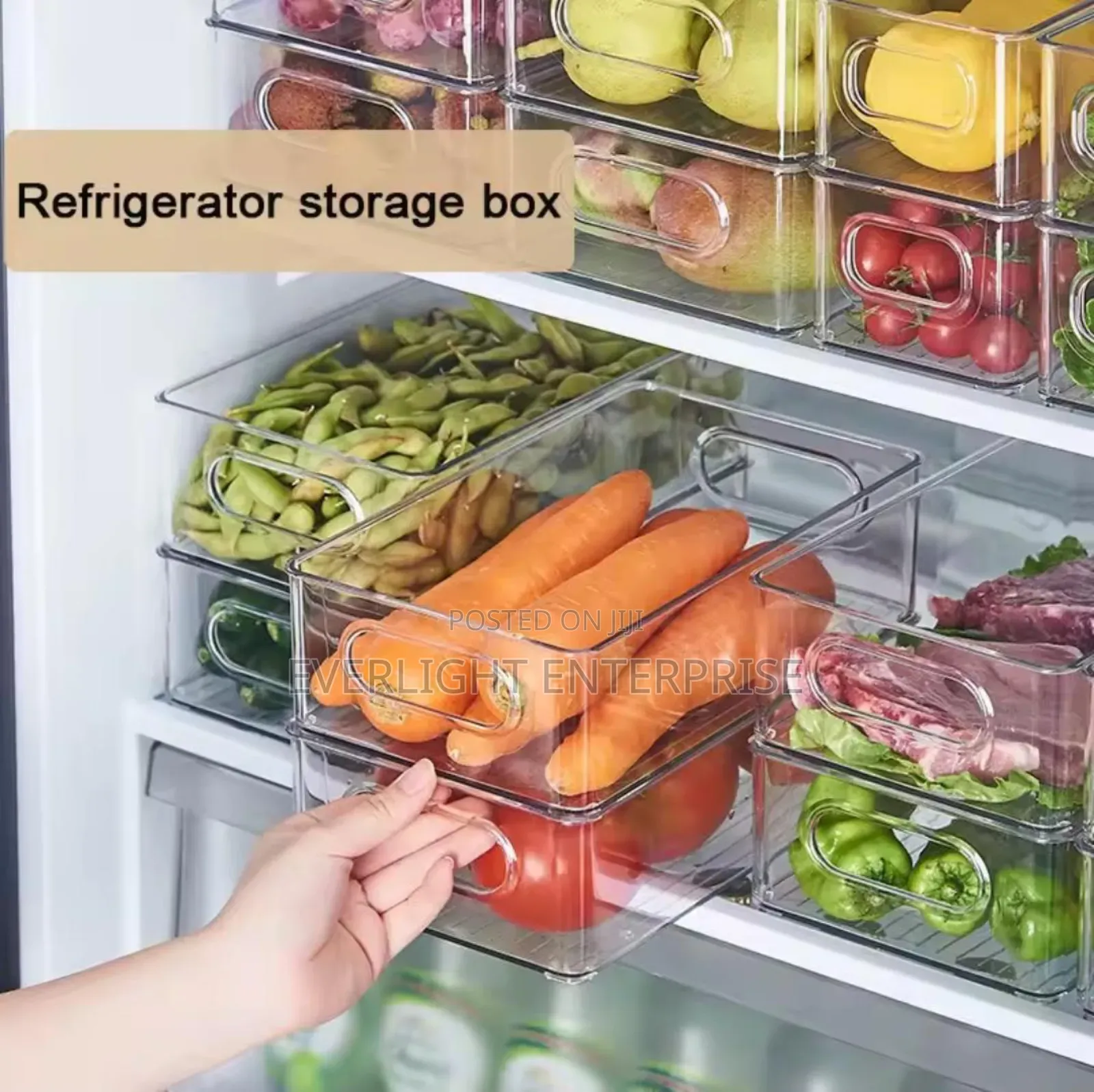 Transparent Fridge Storage Container Available