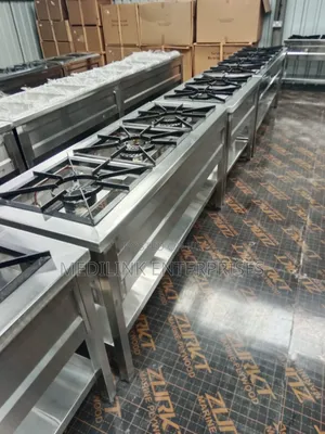 Shelves Stainless 4-Burner Cooker Commercial/Domestic