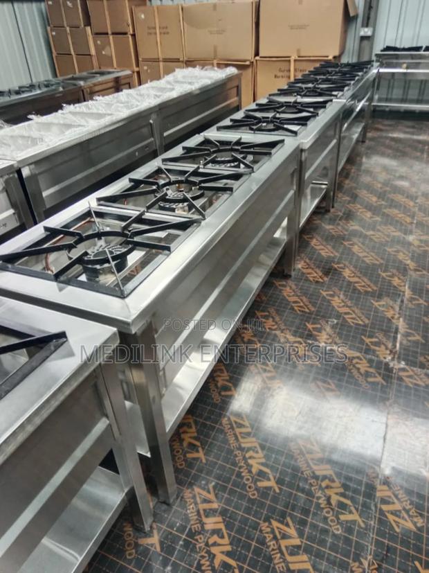 Shelves Stainless 4-Burner Cooker Commercial/Domestic