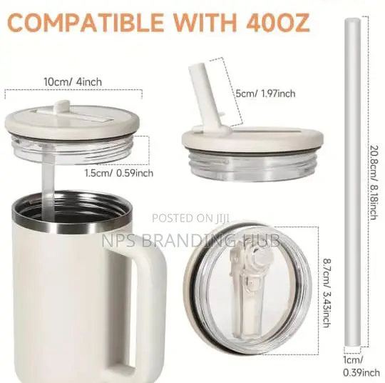 40 0z Stanley Tumbler Replacement Spill Proof Lid With Flip Cover (R.T