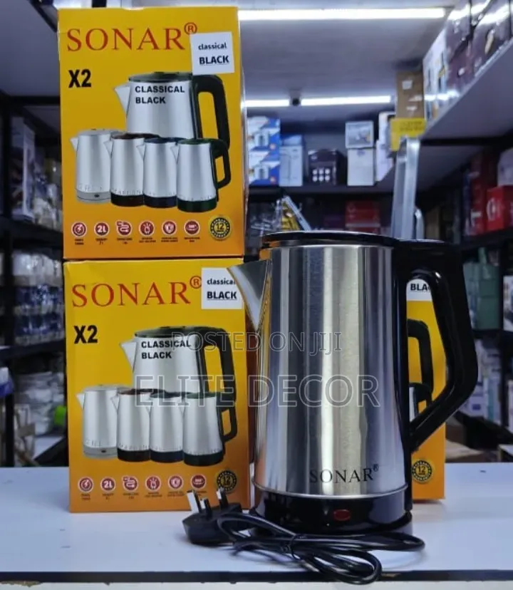 Sonar Cordless Stainless Kettle. Capacity : Size 2 Litres