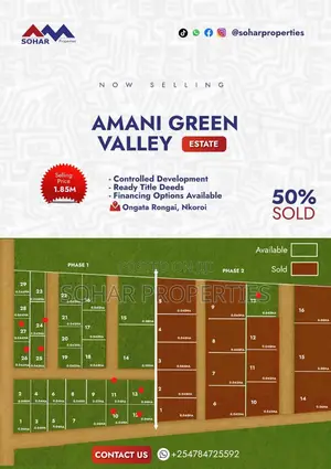 Ongata Rongai, Nkoroi - 50x100 Residential Plots for Sale at Kshs.1.85m