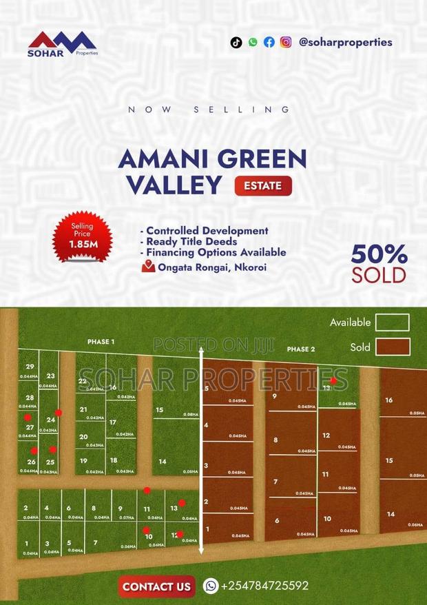 Ongata Rongai, Nkoroi - 50x100 Residential Plots for Sale at Kshs.1.85m
