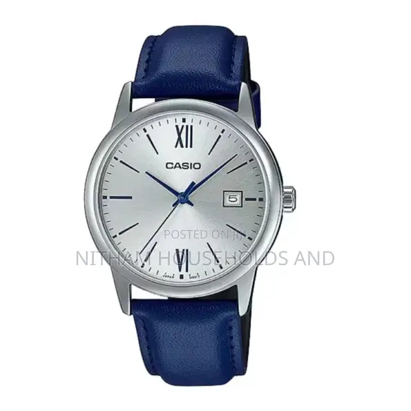 Casio MTP-V002l-2b3 Blue Leather Strap Watch for Men
