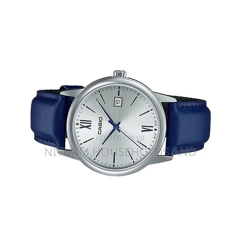 Casio MTP-V002l-2b3 Blue Leather Strap Watch for Men