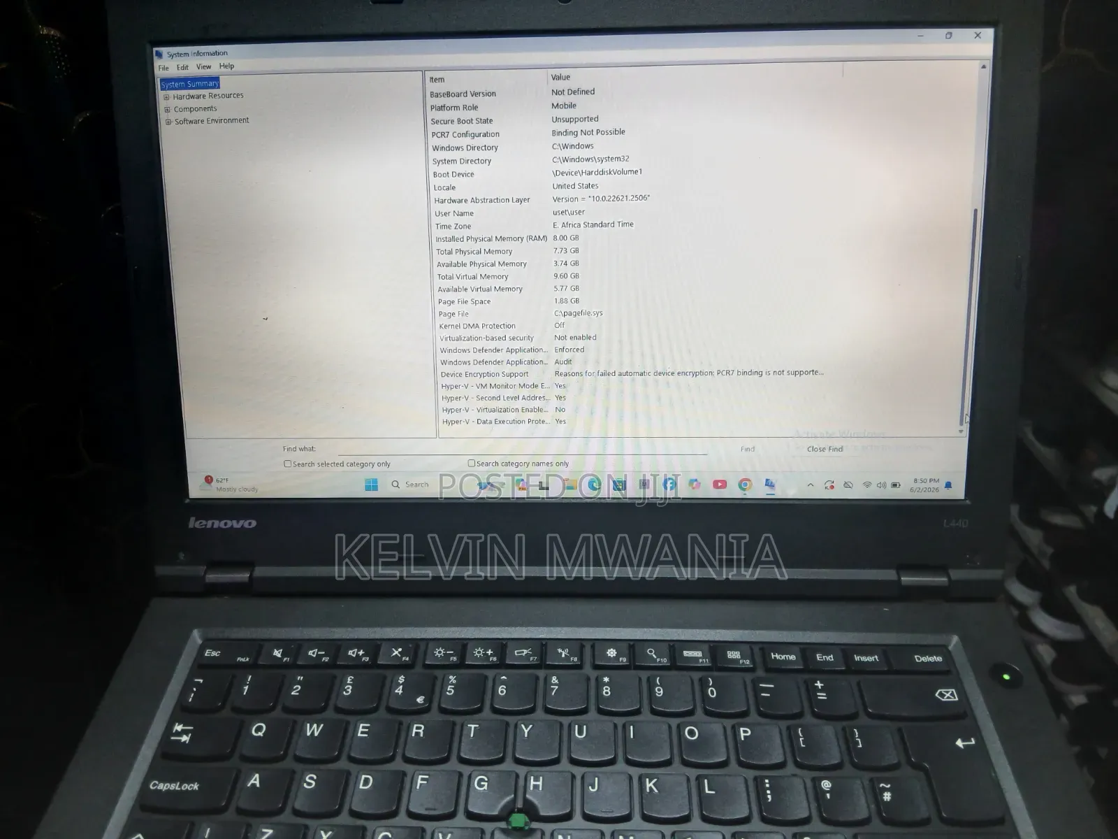 Laptop Lenovo ThinkPad L440 8GB Intel Core i5 SSD 256GB