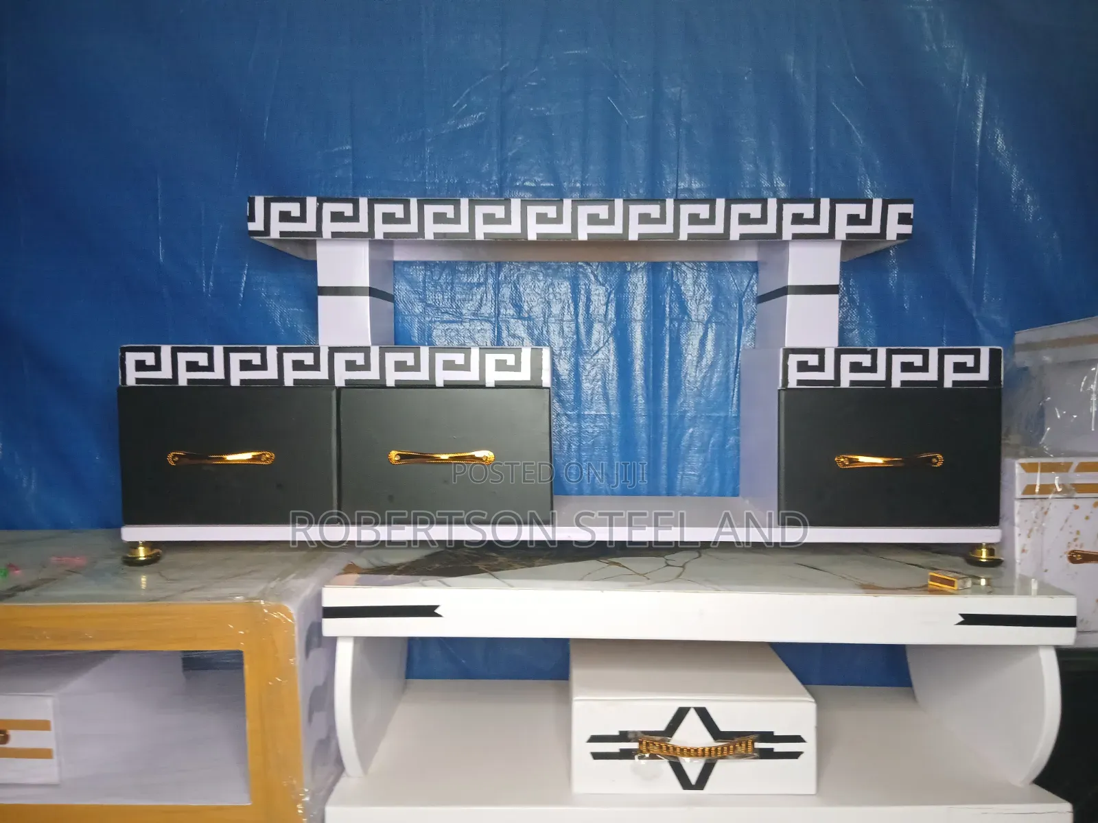 Black and White Versace Tv Stand
