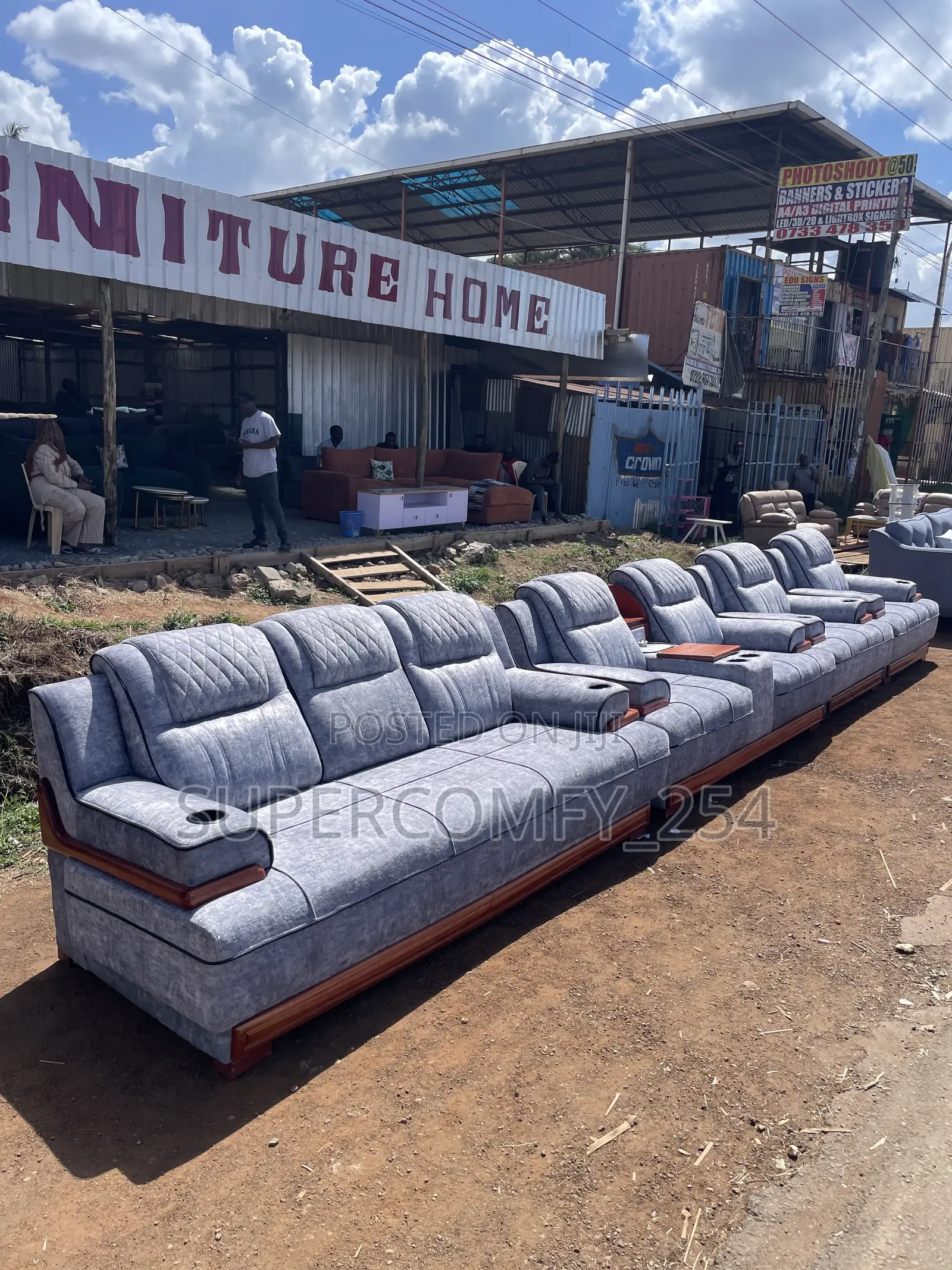 Mahogany Detailed SGR Monster Sofa