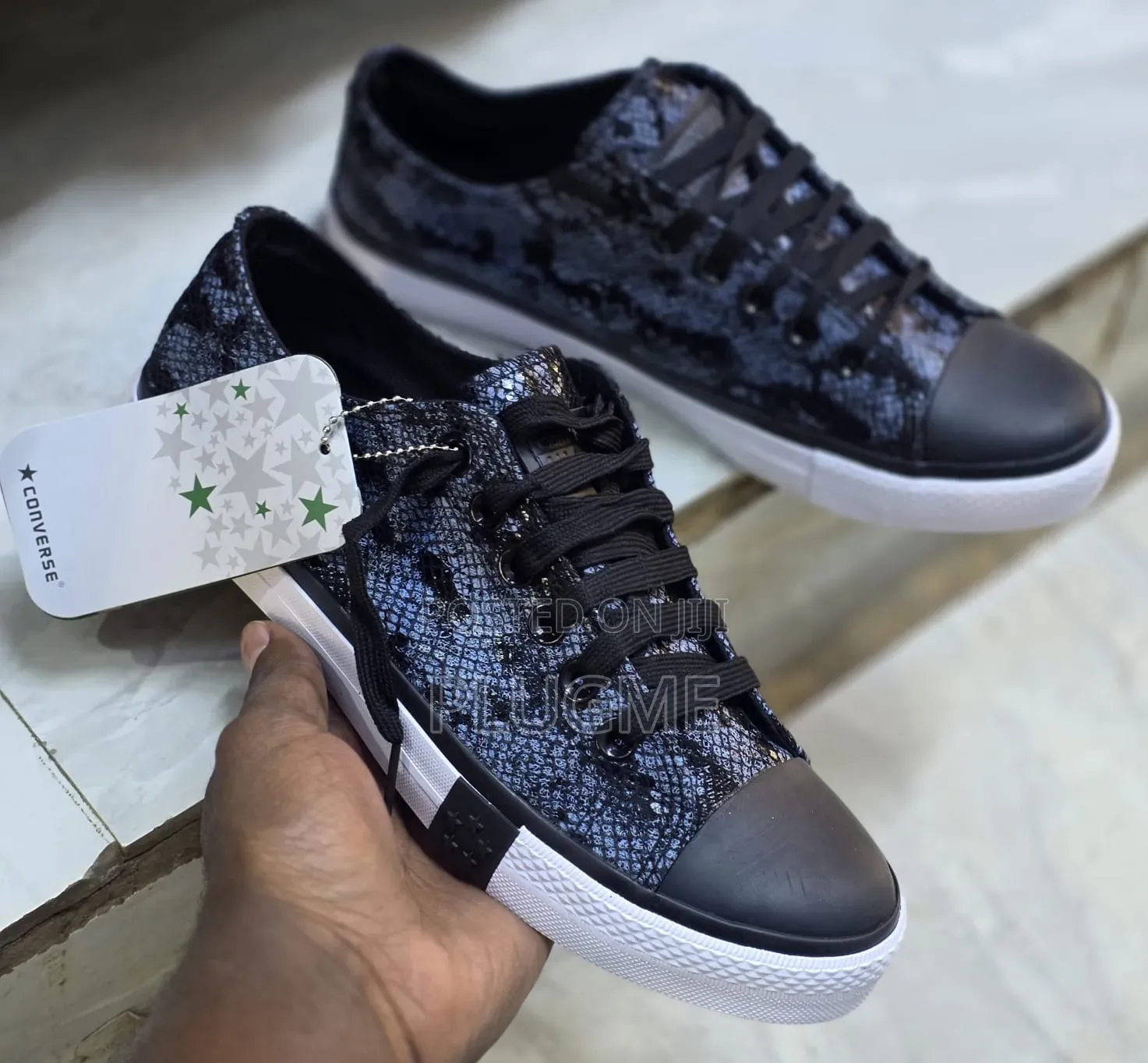 Glossy Trendy Leather Converse Size 36-42 Available