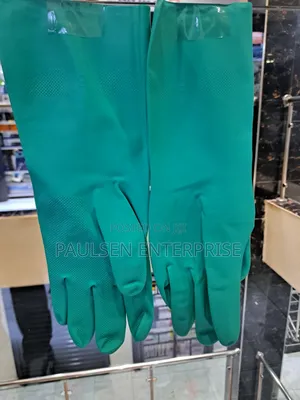Reusable Green Nitrile Chemical-resistant Gloves
