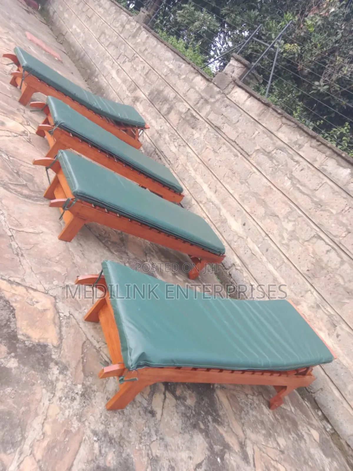 Modern Waterproof Cover Wooden Sunbeds