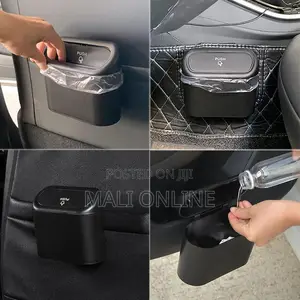 Car Trash Can With Lid Mini Dustbin Leak-Proof Hanging Organizer