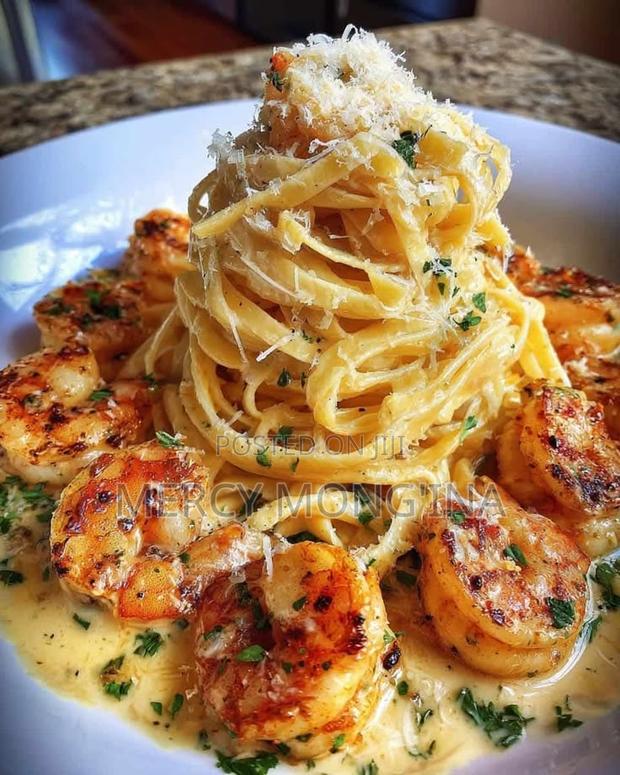 Pasta and Shrimp