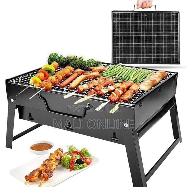 Foldable Portable Charcoal BBQ Grill Camping Barbecue Grill WTH Handle