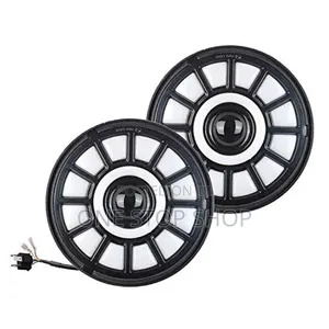 7inch Led Flowered Design Headlight With Central Projector Lights