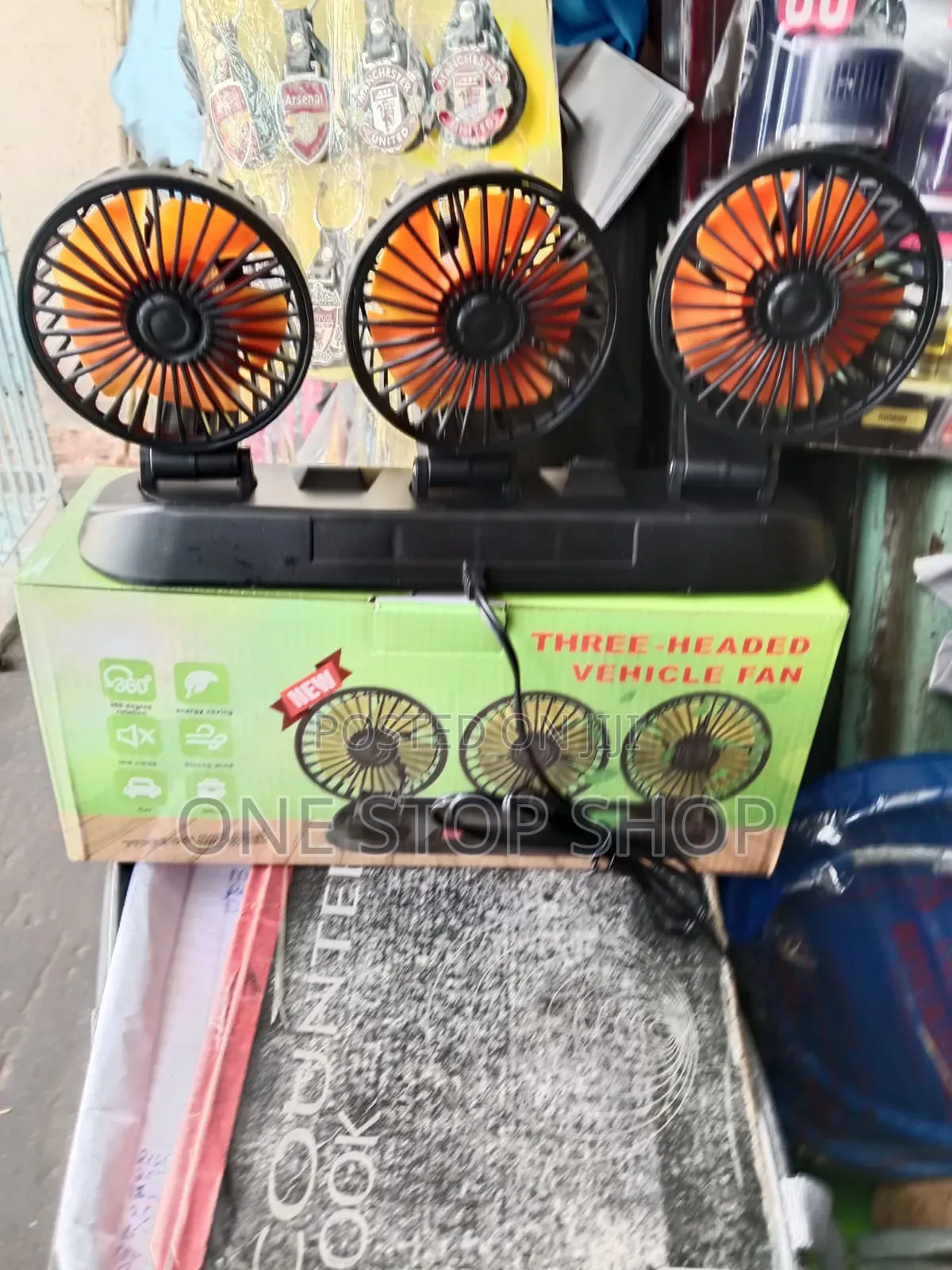 3_head Car Fan Designed for Dashboard Mounting