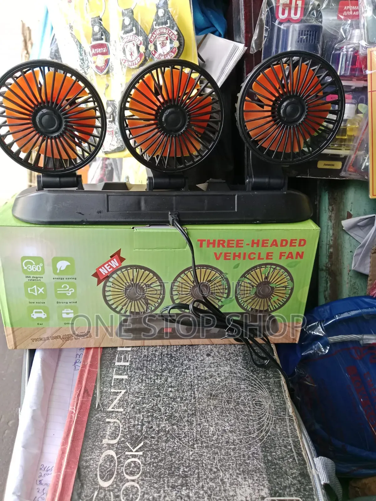 3_head Car Cooling Fan to Circulate Air Inside Cars