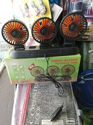 Triple Headed Car Fan Each Fan Can Bturned Side Ways to Angle Airflow