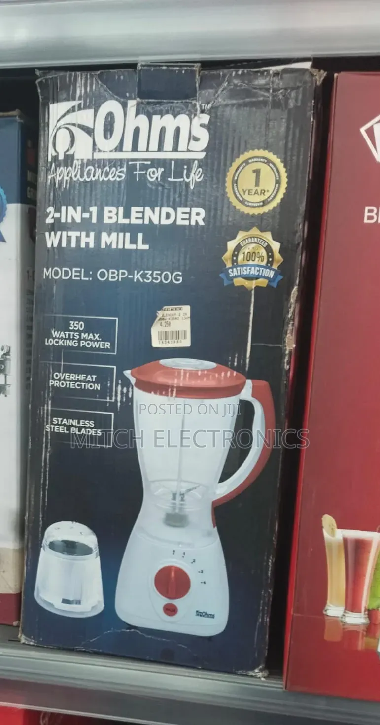 Ohms 2 in 1 Blender With Mill