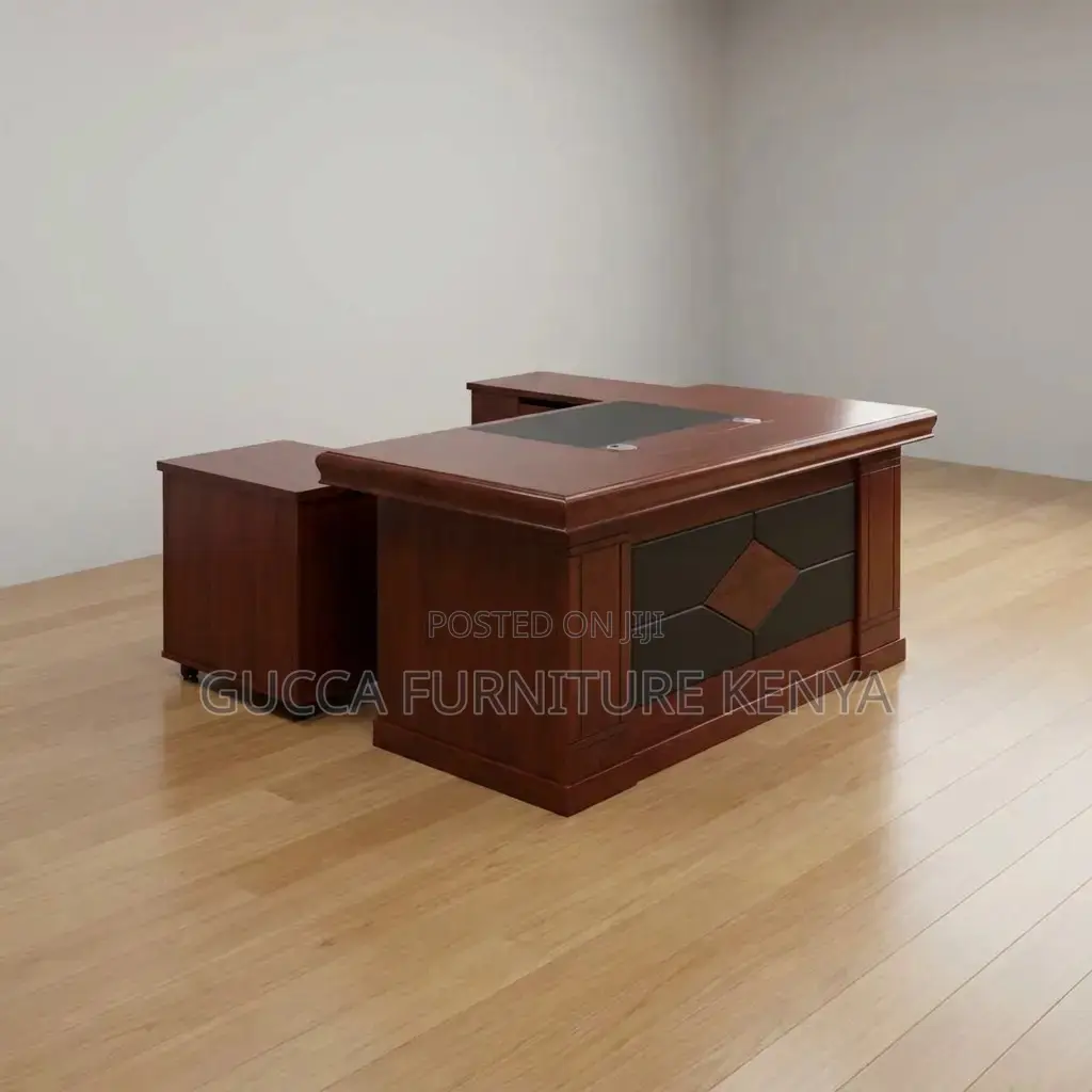 1.6m Mahogany Desk With Extension