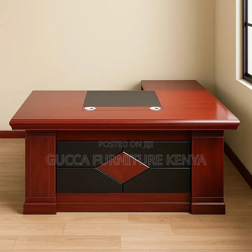 1.6m Mahogany Desk With Extension