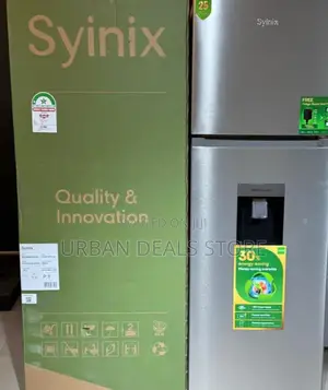 Syinix 257l Double Door Refrigerator – No Frost With Water Dispenser