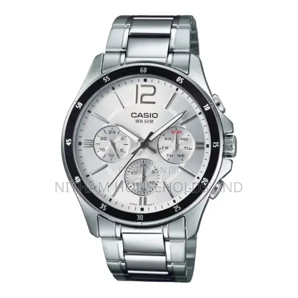 Casio MTP-1374d-7av Stainless Steel Multi-Function Watch for Men
