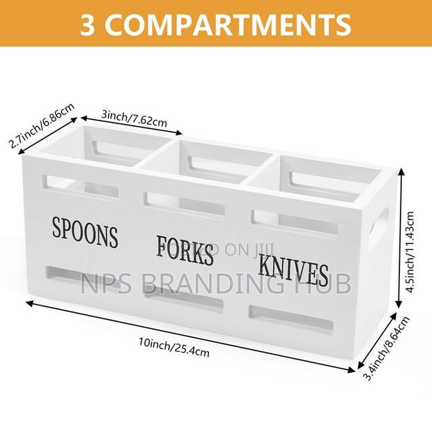 3-compartment Wooden Cutlery Holder (Rt - thumbnail 3