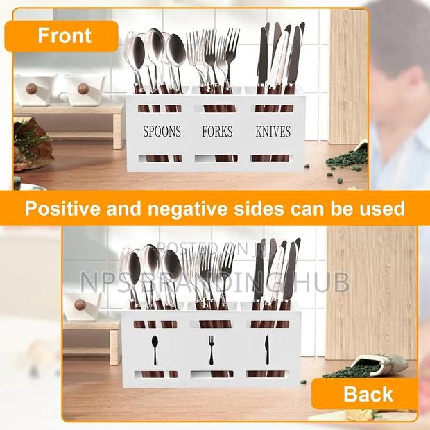 3-compartment Wooden Cutlery Holder (Rt - thumbnail 6