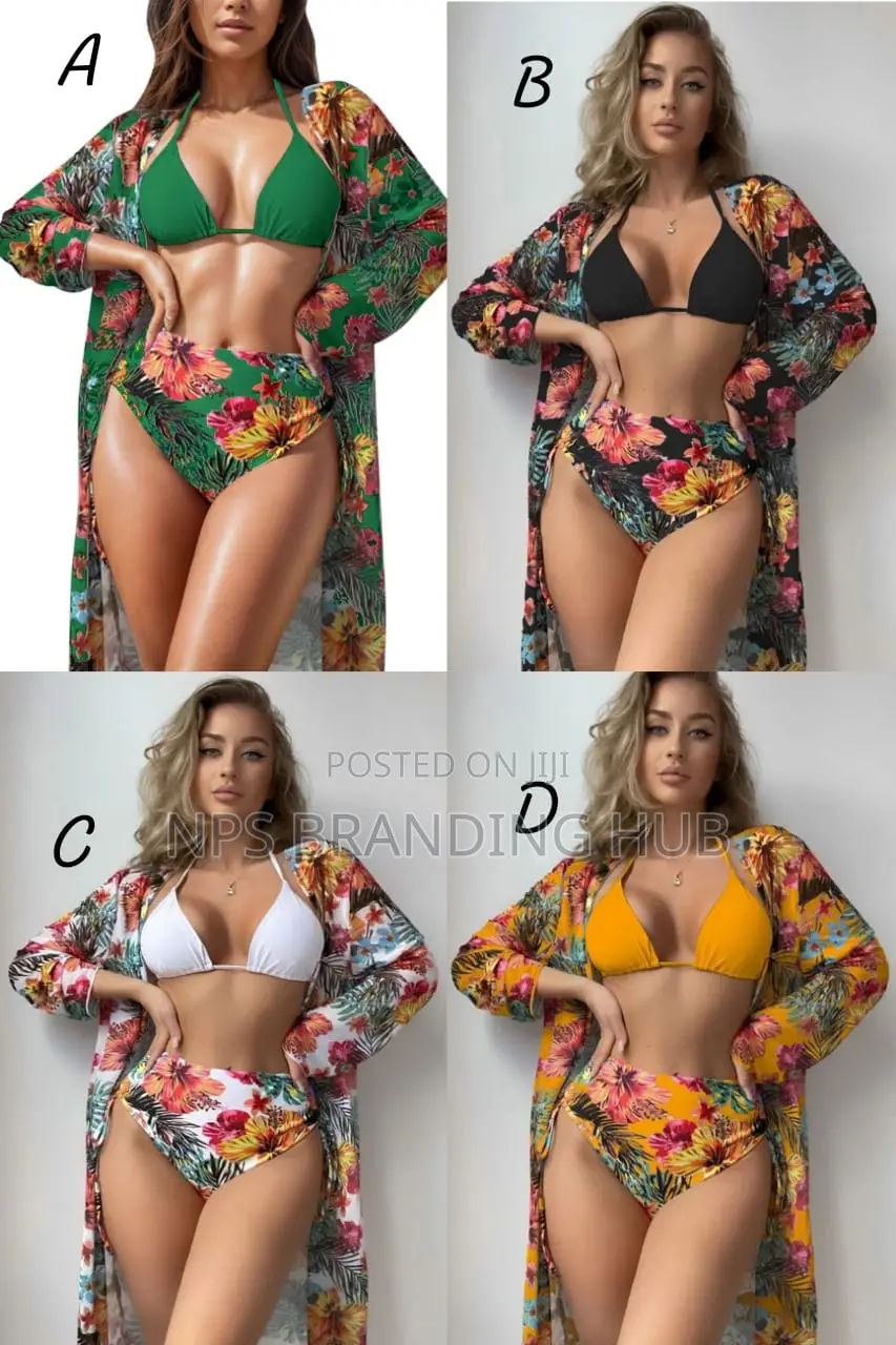 3pcs Floral Women Bikini Swimsuit (Rt
