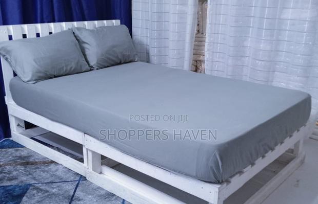 Plain Fitted Cotton Bedsheet - thumbnail 2