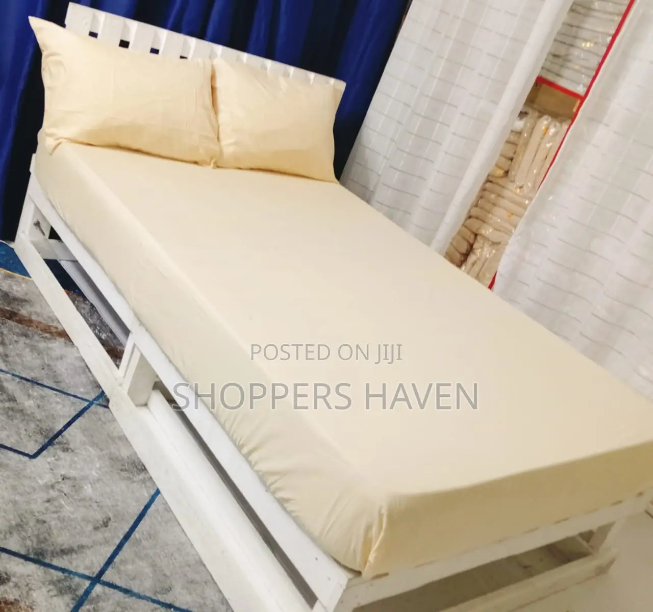 Plain Fitted Cotton Bedsheet